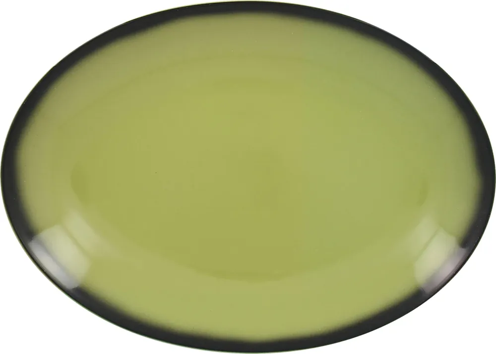 Aktuell Platte oval 360 x 270 mm hellgrün Lea