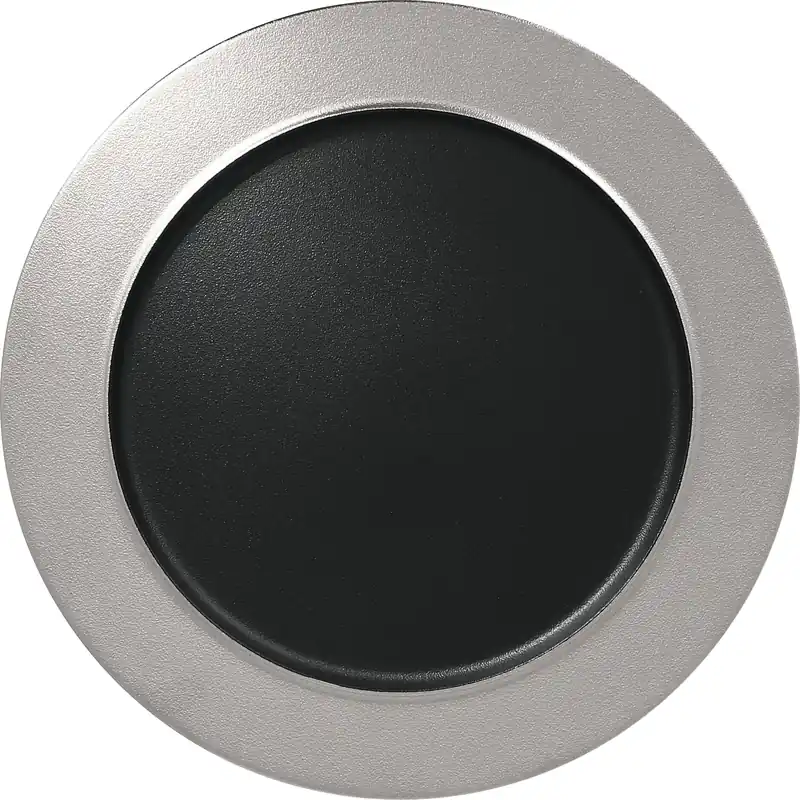 Neu Teller flach mit Rand 320 mm black- silver Metalfusion