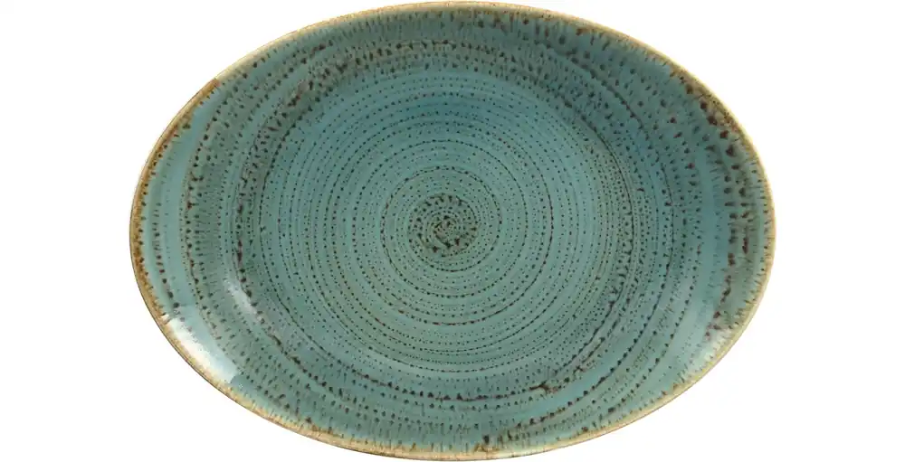 Günstig Platte oval 320 x 230 mm lagoon