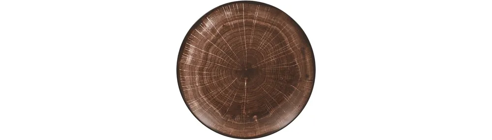 Coupteller flach 150 mm oak-brown Woodart Neue Kollektion