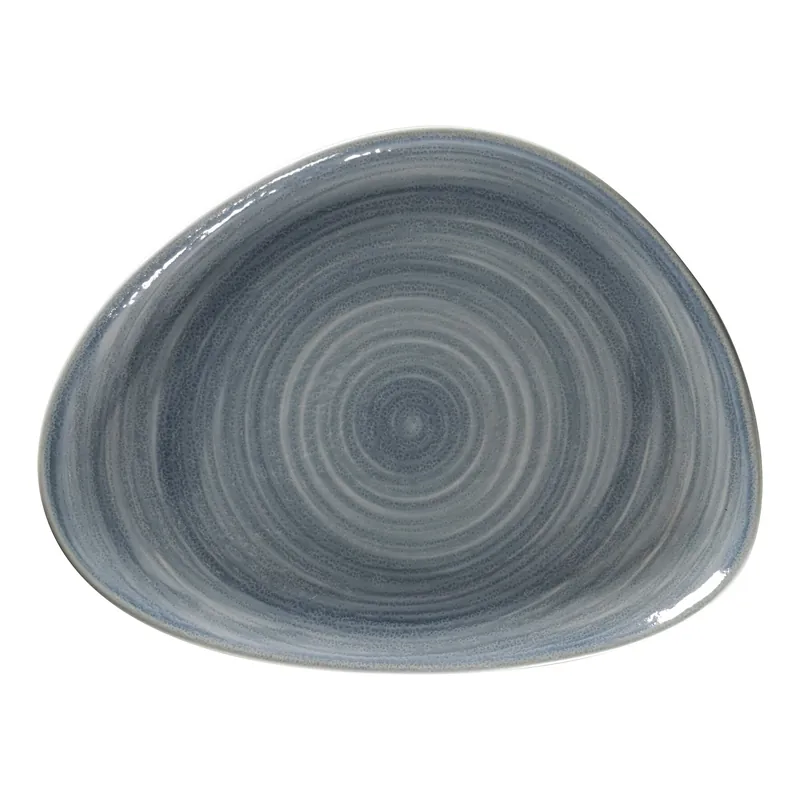 Abverkauf Teller flach organisch 326 x 250 mm jade blue Spot Jade Blue