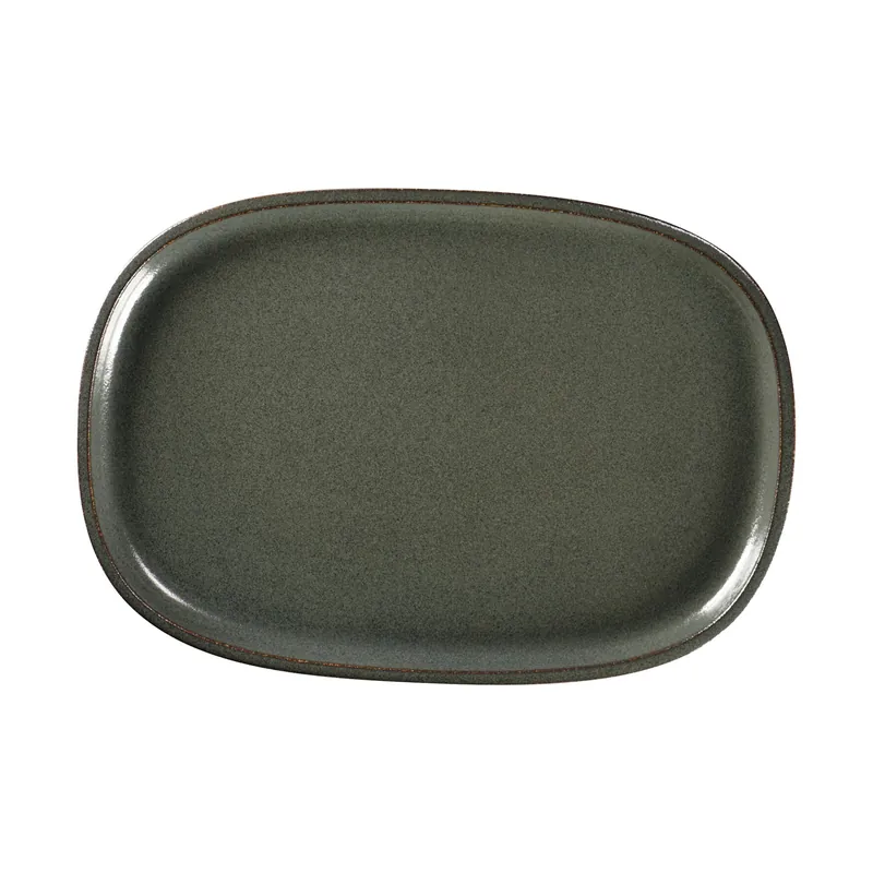 Schnäppchen Platte oval flach 332 x 230 mm caldera green Ease Caldera Green