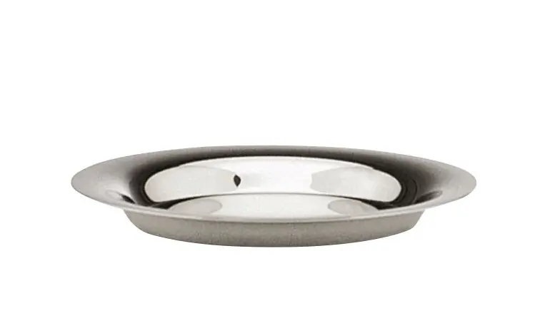 Neu Flaschen-Gläserteller neutral 142 mm versilbert Fleur
