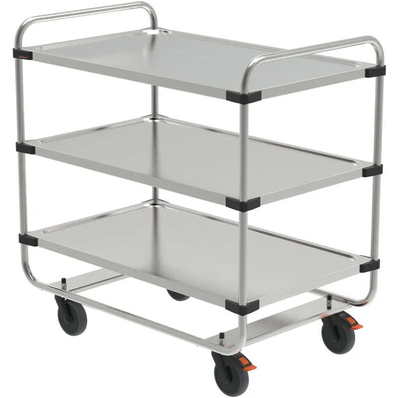 Günstig Servierwagen 3 Borden 1000 x 600 mm / Tragkraft 200 kg / 1035 x 635 x 1043 mm