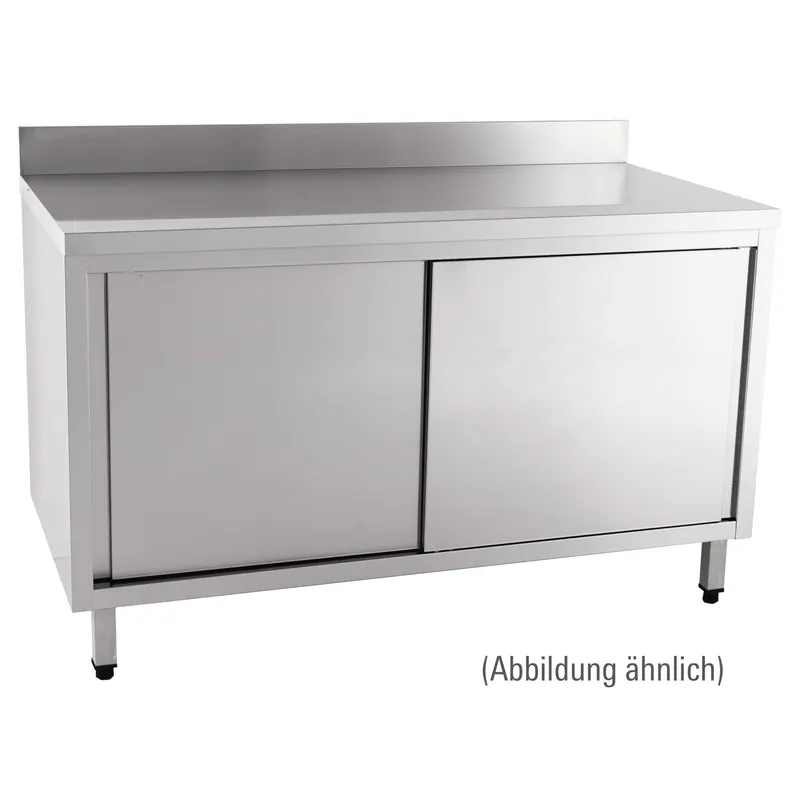 Arbeitsschrank mit Schiebetüren mit 100 mm Aufkantung 1600 x 600 x 850 mm Günstig