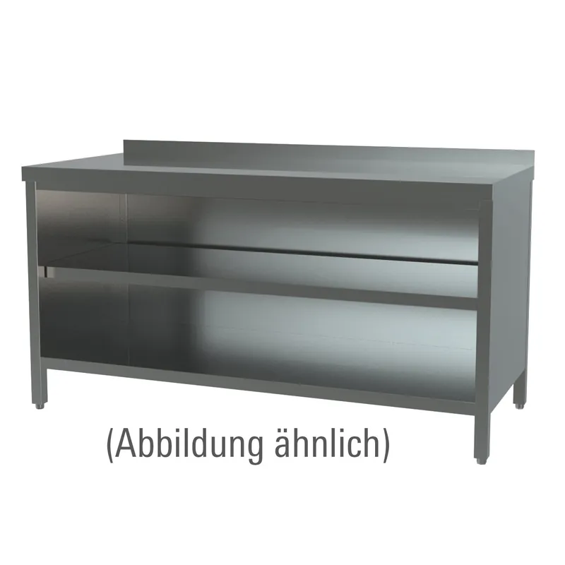 Arbeitsschrank offen mit 50 mm Aufkantung 1000 x 700 x 850 mm Mega-Angebot