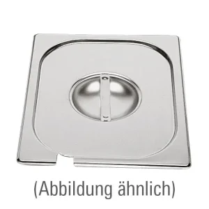 Wochenendangebot GN-Deckel GN 1/2 325 x 265 mm mit Löffelausschnitt Edelstahl