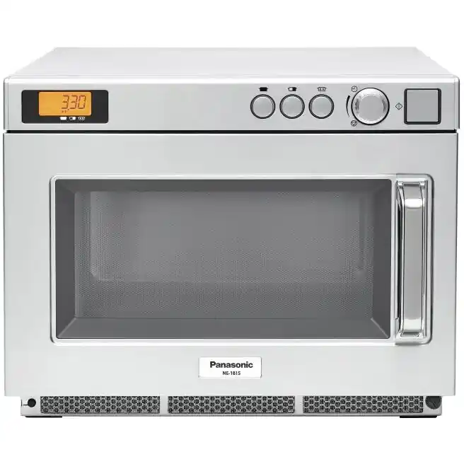 Panasonic-Mikrowelle NE-1815 1,8 kW 18 l mit Drehknopf 422 x 476 x 337 mm silver Preisreduziert