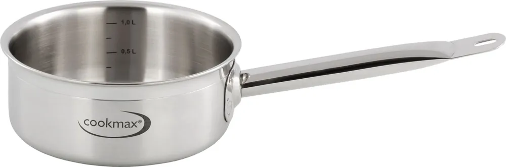 Stielkasserolle flach "Cookmax Gourmet" 18 cm H: 8 cm Inhalt 2 l Neu