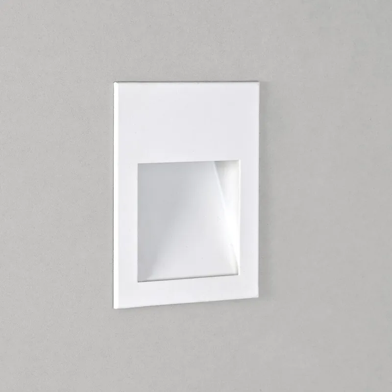 Markenprodukt LED Wandeinbauleuchte Borgo in Weiß 1W 30lm 70x54mm 2700K