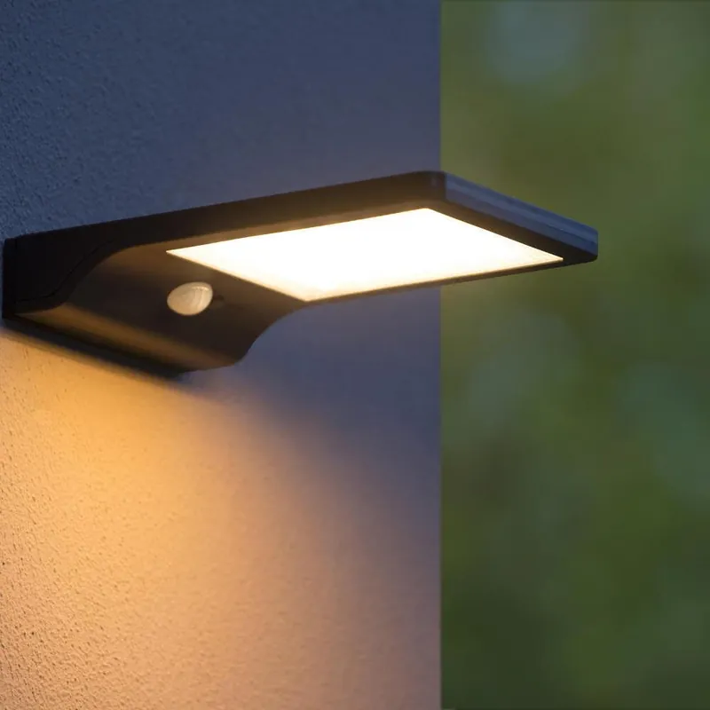 Begrenztes Angebot Solar Wandleuchte Basic, IP44, mit Sensor, schwarz