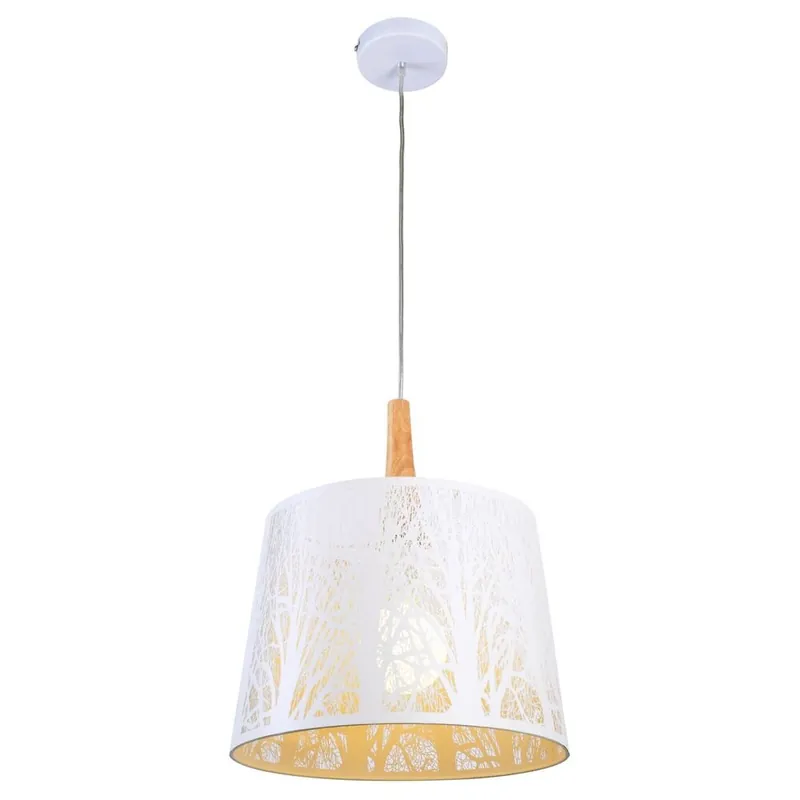 Pendelleuchte Lantern rund weiß Holz Jetzt Kaufen