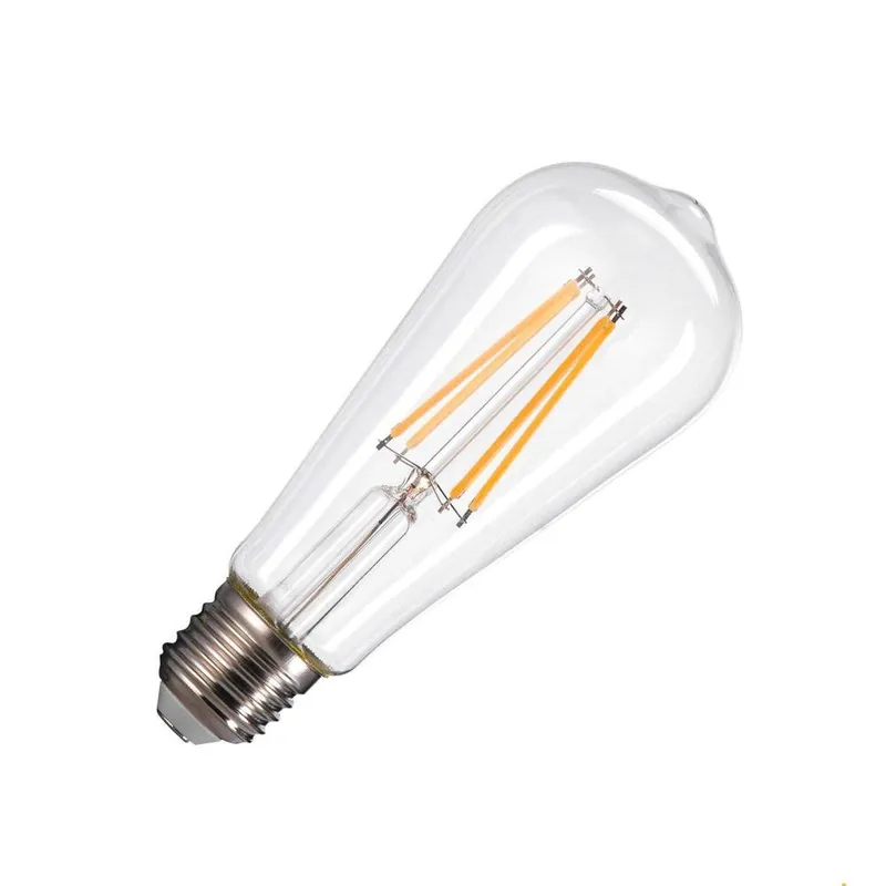 Geprüft LED Filament Lampe E27 ST58 7,5W 800lm 2700K dimmbar 320° CRI90 Einerpack