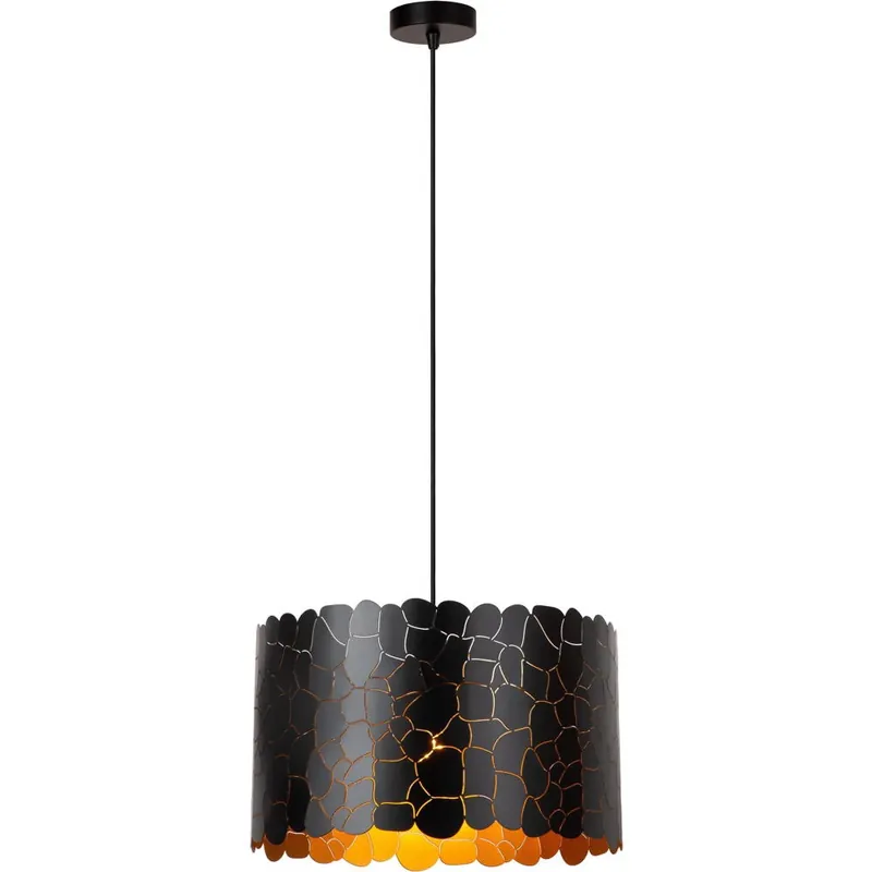 Pendelleuchte Almelo in Schwarz-matt und Gold-matt E27 Super-Preis