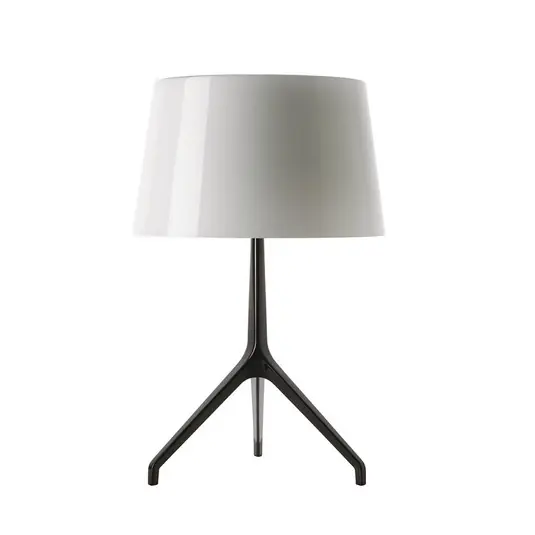 Aktuell Lumiere XXL Tischleuchte Schwarz Chrom/Weiß - Foscarini