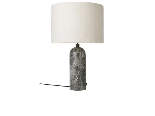 Gravity Tischleuchte Large Grau Marmor/Canvas - GUBI Must-Have