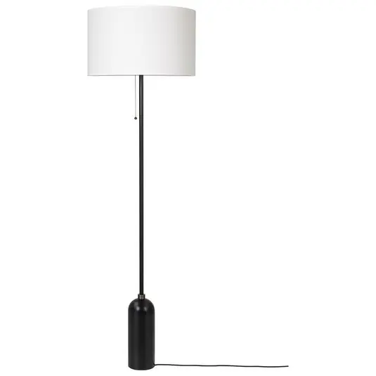 Bestpreis Gravity Stehleuchte Schwarz Stahl/Weiß - GUBI
