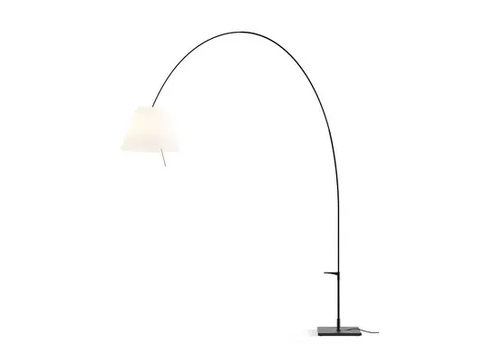 Meistverkauft Lady Costanza Stehleuchte m/Dimmer Weiß/Schwarz - Luceplan