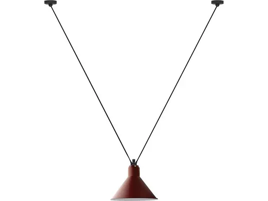323 L Pendelleuchte Konisch Rot - Lampe Gras Schneller Versand