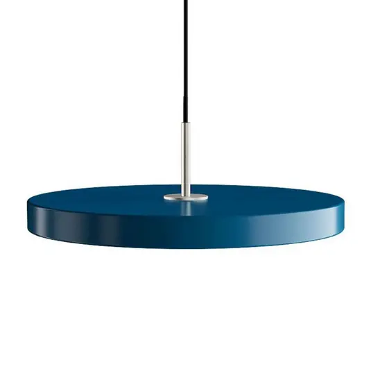 Asteria Pendelleuchte Medium Petrol Blue/Steel Top - UMAGE Saisonangebot