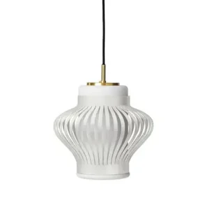 Opal Lamella Pendelleuchte, weiß, Ø 26 cm - Warm Nordic Rabatt