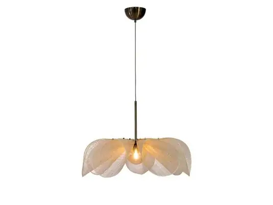 Styrka Pendellampe, Ø 75 cm, messing/beige - Markslöjd Highlight