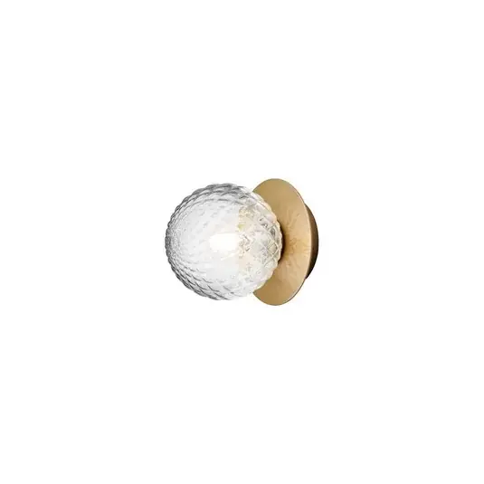 Direktkauf Liila 1 Wand-/Deckenlampe, gold/klar, Ø 12 cm, IP44 - Nuura