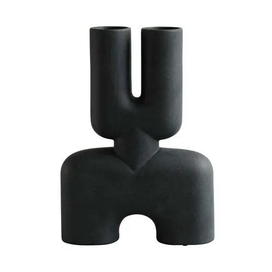 Cobra Double Vase Hexa Black- 101 Copenhagen Highlight