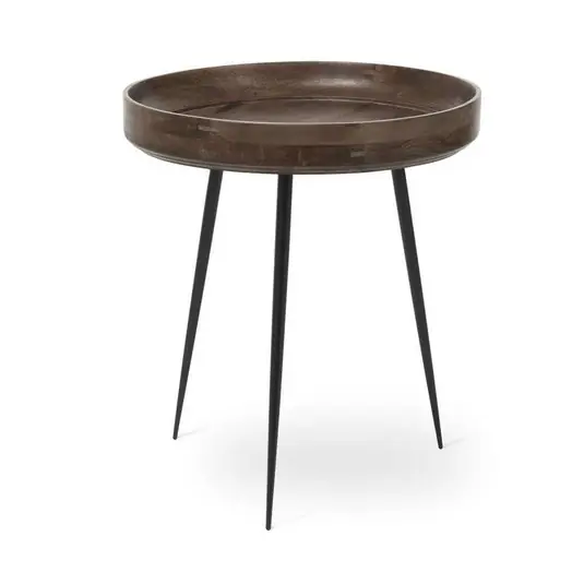 Meistverkauft BOWL Tisch mittel, grau-braun, Holz, Ø 46 cm - Mater