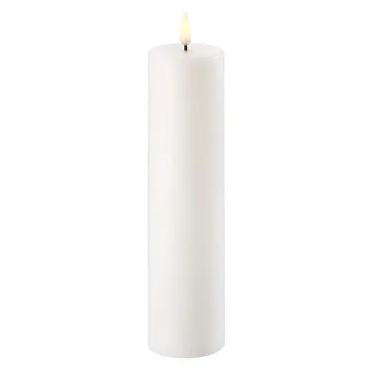 Letzte Chance Stumpenkerze LED 5,8x22 cm Nordic White - Uyuni Lighting