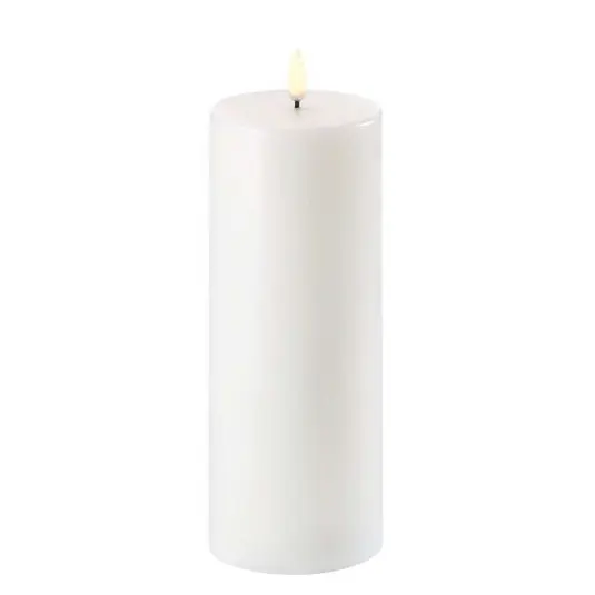 Meistverkauft Stumpenkerze LED 7,8x20 cm Nordic White - Uyuni Lighting