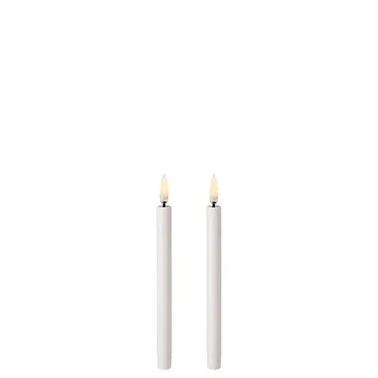 Kegelkerze Mini LED 2 pcs. 1,3 x 13 cm weiß - Uyuni Lighting Preis Gesenkt