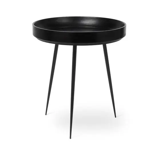 BOWL Tisch mittel, schwarz, Holz, Ø 46 cm - Mater Saisonangebot