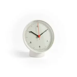 Table Clock Tischuhr, weiß, Kunststoff, Höhe 14cm - Hay Letzte Chance