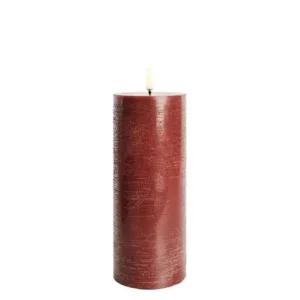 Neu Im Sortiment Stumpenkerze LED 7,8 x 20,3 cm rustic rot - Uyuni Lighting