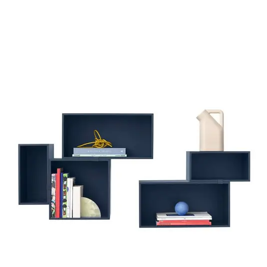 Highlight Mini Stacked Storage System Clips blau 5er-Set - Muuto