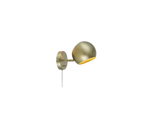Rabatt Edgar 1 Wandleuchte Antique Brass - Markslöjd