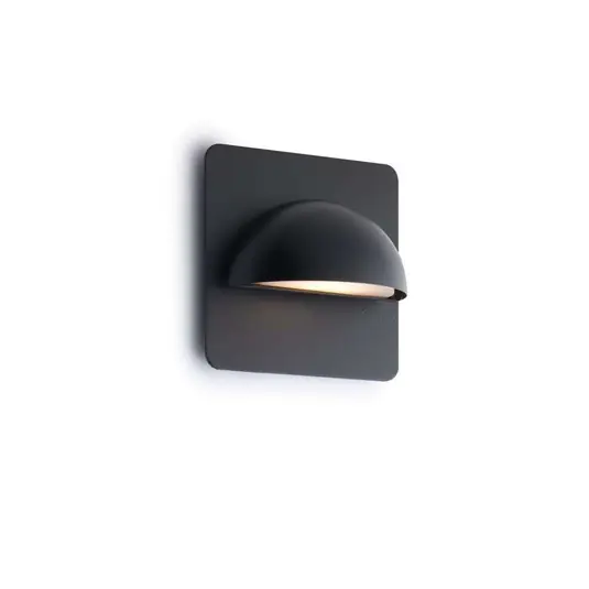 Rørhat Außenwandleuchte w/Backplate Schwarz - LIGHT-POINT Highlight