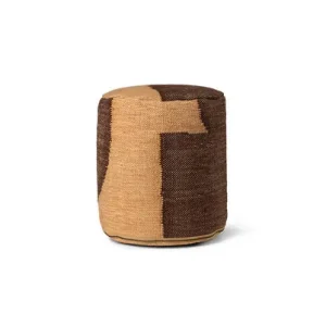 Direkt Vom Hersteller Forene Cylinder Pouf Tan/Chocolate - Ferm Living