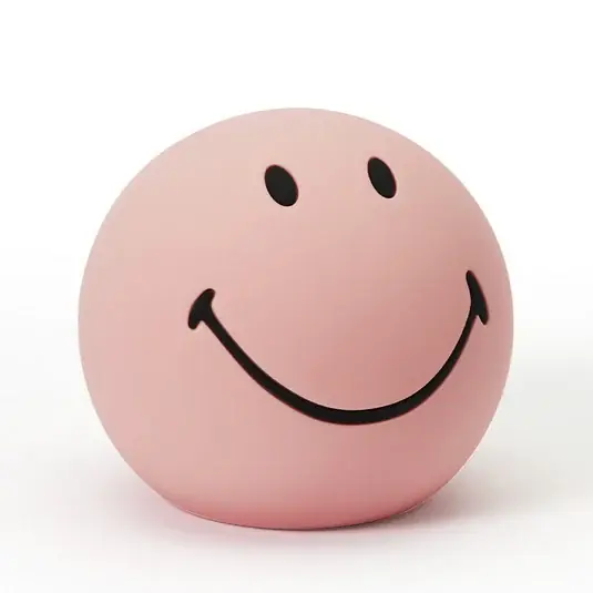 Preis Gesenkt Smiley LED-Tischlampe m/Batterie, pink, Silikon - Mr. Maria