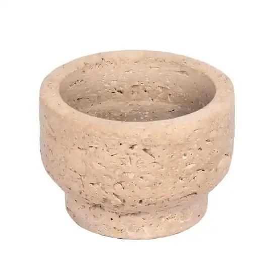 Travertine Kerzenhalter 8x5 cm Desert Beige - Uyuni Lighting Wochenendangebot