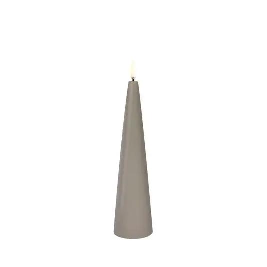Kegel-Kerze LED 5,8 x 21,5 cm sand/smooth - Uyuni Lighting Top-Angebot