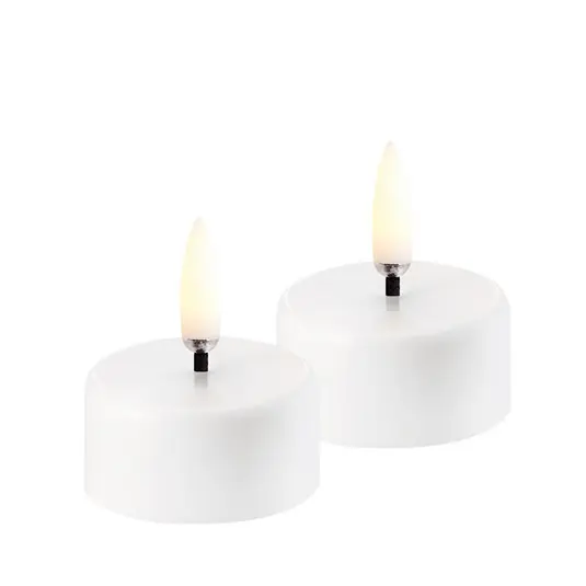 Aufladbar LED-Kerze, 2-pack, 3,9 cm, weiß - Uyuni Lighting Preiswert