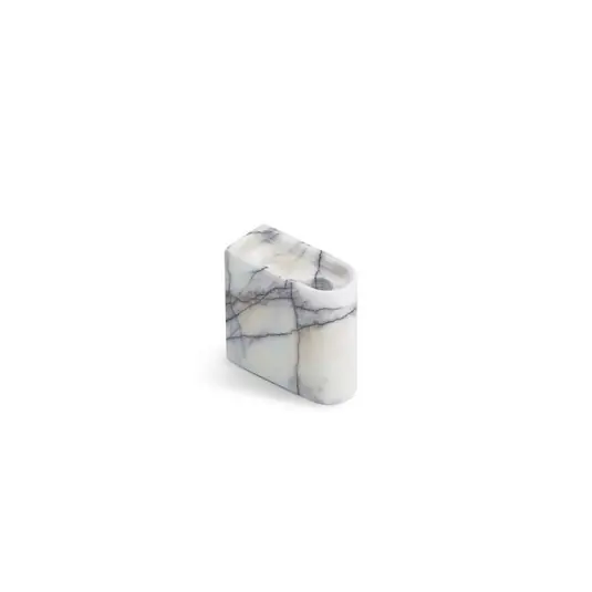 Sichere Zahlung Monolith Kerzenhalter Low Mixed White Marble - Northern