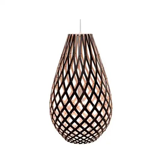 Koura Pendelleuchte H120 1 Seite Schwarz - David Trubridge Mega-Angebot