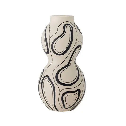 Geprüft Nicola Vase Schwarz - Bloomingville