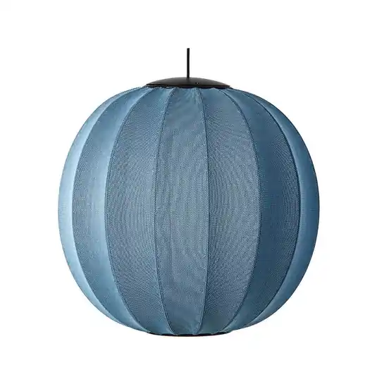 Knit-Wit 60 Round LED-Hängelampe, blau, Ø60cm - Made By Hand Highlight