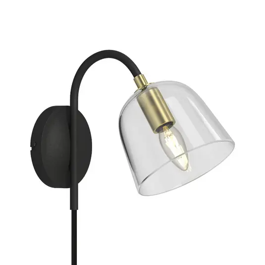 Anjita Wandleuchte Black/Brass - Lucande Garantierte Lieferung