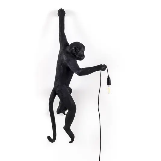 Geprüft Monkey Hanging Außenwandleuchte Left Schwarz - Seletti