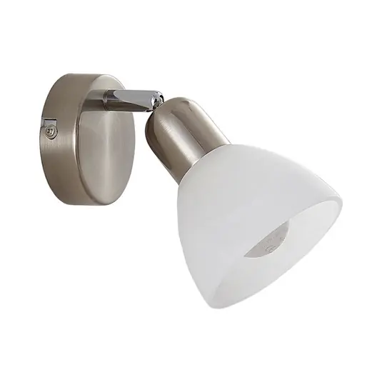 Paulina LED Wandleuchte Satin Nickel/White - Lindby Highlight